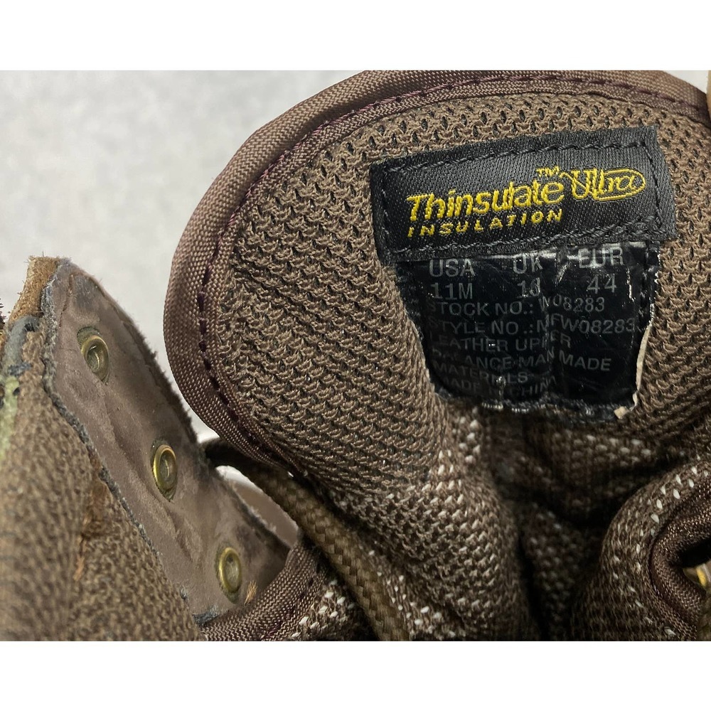 FILED & STREAM Men Sz 11 Brown Leather Boots Thinsulate Gortex lined VIBRAM Sole - Picture 7 of 8